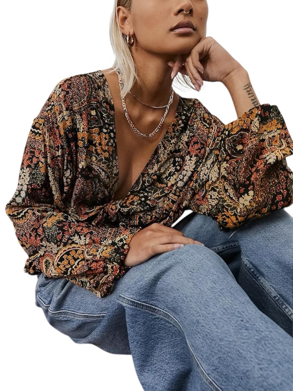 Urban Outfitters Bonnie Crepe Blouse